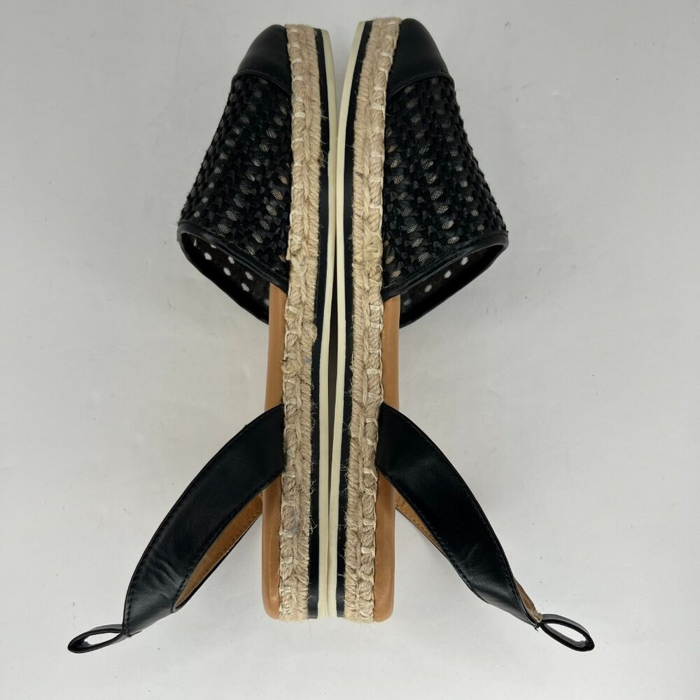 Time & Tru Womens MTT23FM012 Black Beige Memory Foam Size 9 Slingback Sandals - Picture 6 of 10